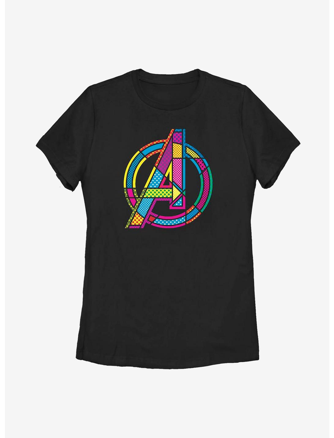 Marvel Avengers Halftone Pop A Womens T-Shirt, BLACK, hi-res