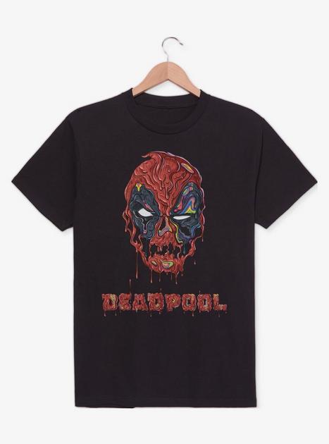 Marvel Deadpool Melting Deadpool T-Shirt - BLACK | BoxLunch