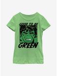 Marvel Hulk Good Green Hulk Youth Girls T-Shirt, GRN APPLE, hi-res