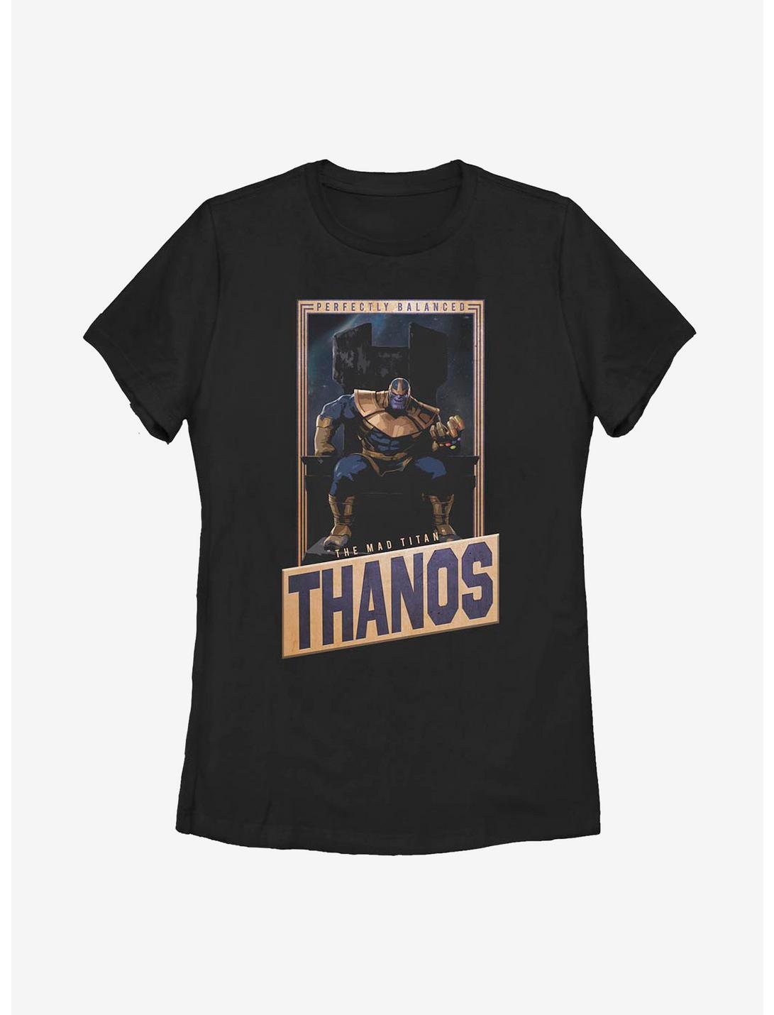 Marvel Avengers Perfectly Balanced Thanos Womens T-Shirt, BLACK, hi-res