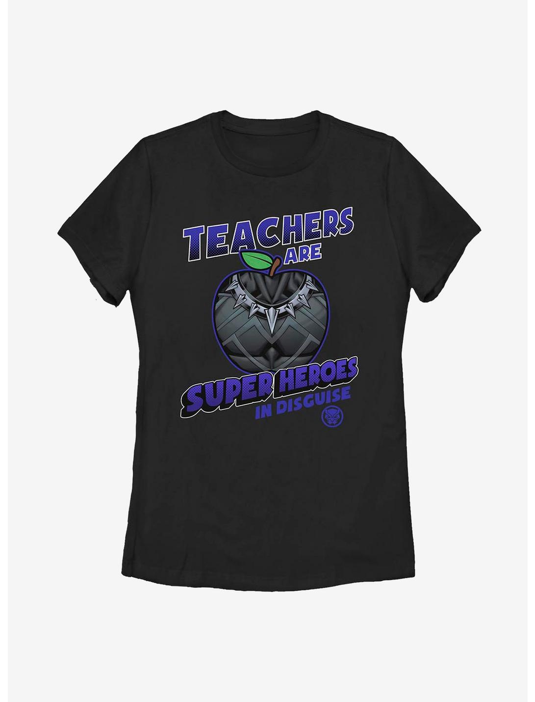 Marvel Black Panther Teachers Are SuperheroesWomens T-Shirt, BLACK, hi-res