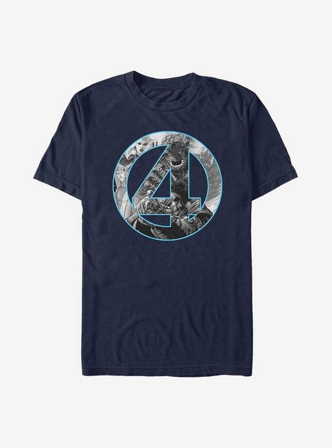 Marvel Fantastic Four Badge T-Shirt - BLUE | BoxLunch