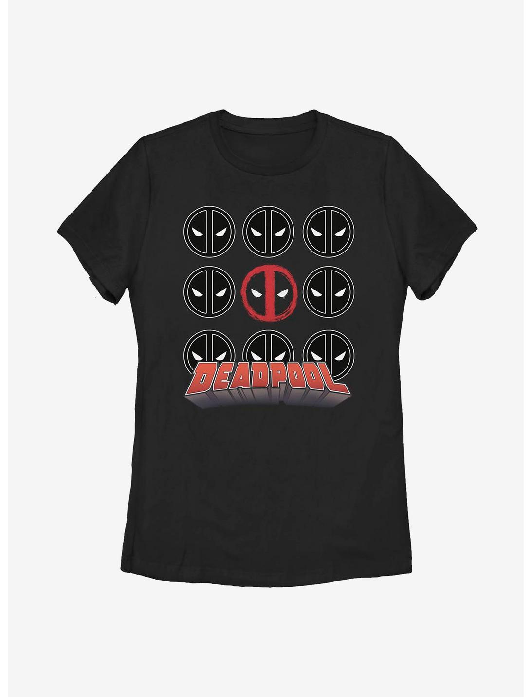 Marvel Deadpool Icon Stack Womens T-Shirt, BLACK, hi-res