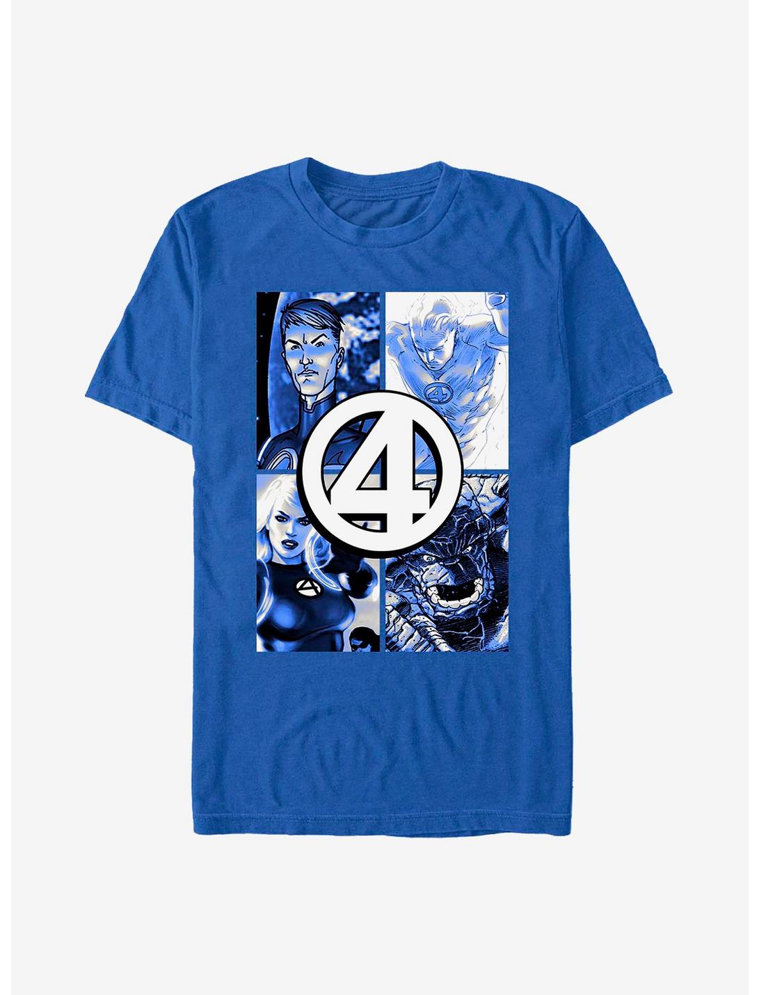 Marvel Fantastic Four Straight Boxes T-Shirt, ROYAL, hi-res