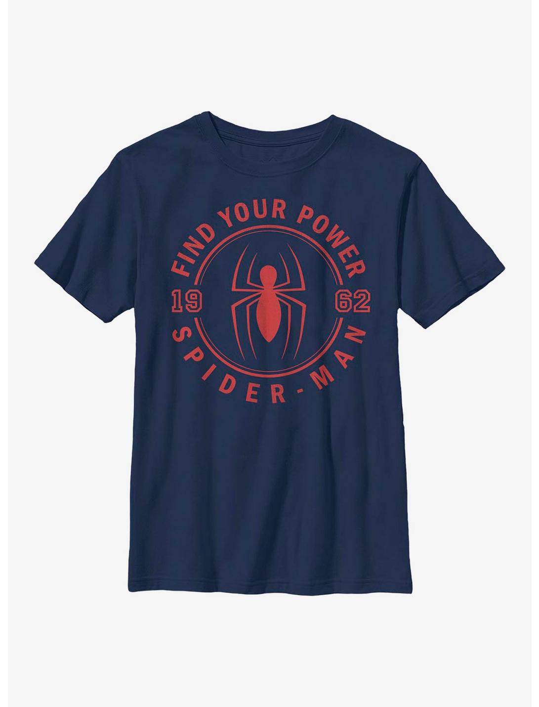Marvel Spider-Man Power Jersey Youth T-Shirt, NAVY, hi-res