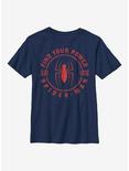 Marvel Spider-Man Power Jersey Youth T-Shirt, NAVY, hi-res