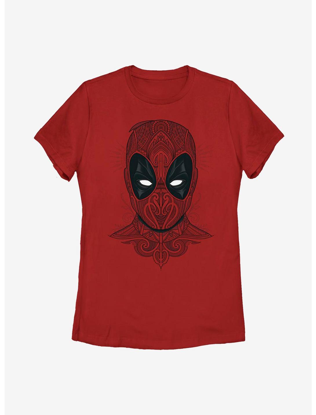 Marvel Deadpool Floral Deadpool Womens T-Shirt, RED, hi-res