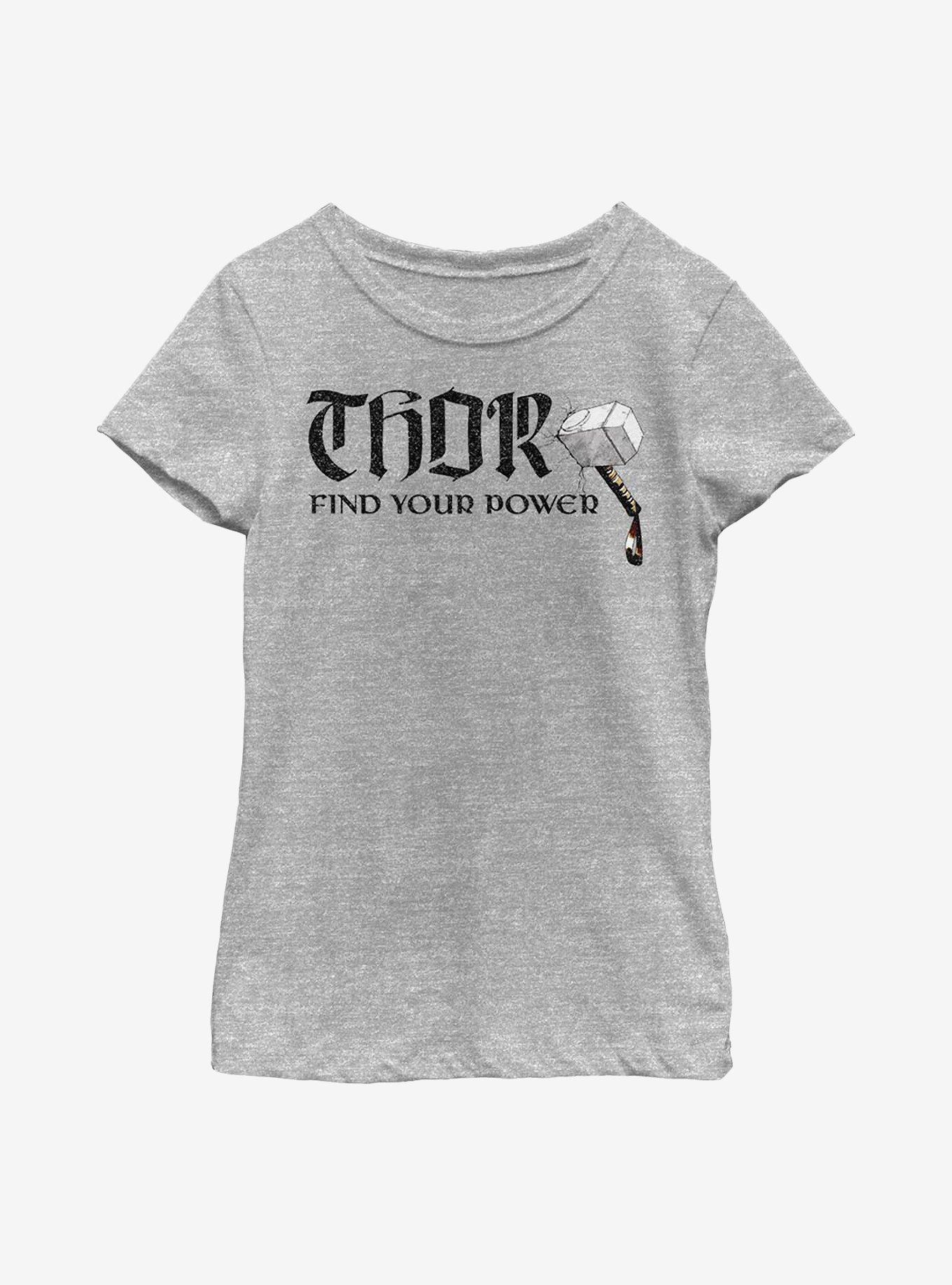 Marvel Thor Power Hammer Youth Girls T-Shirt, , hi-res