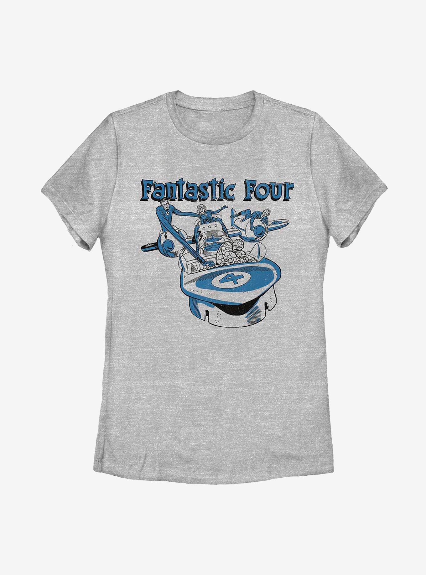 Marvel Fantastic Four Classic Four Womens T-Shirt, ATH HTR, hi-res view 1