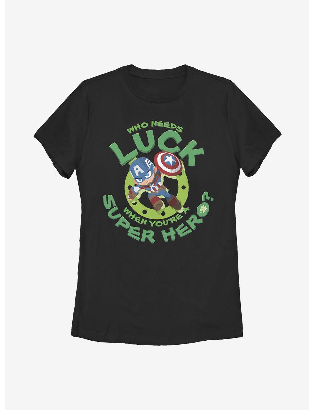 Marvel Captain America Super America Luck Womens T-Shirt, BLACK, hi-res