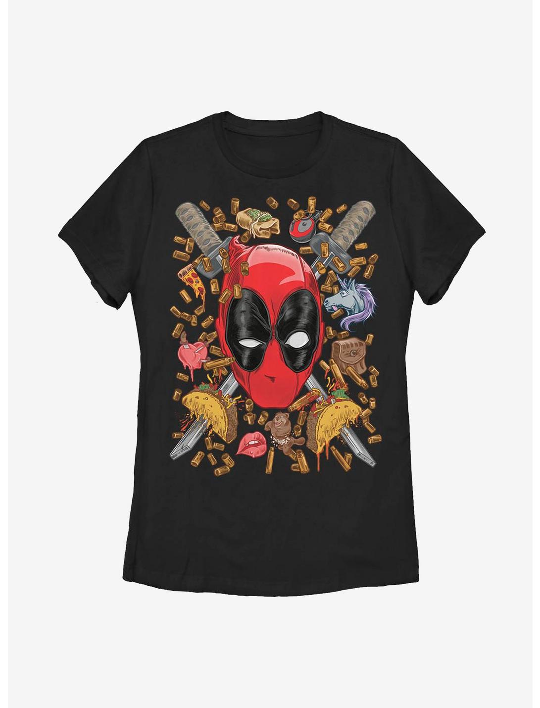 Marvel Deadpool Shells And Tacos Womens T-Shirt, WHITE, hi-res