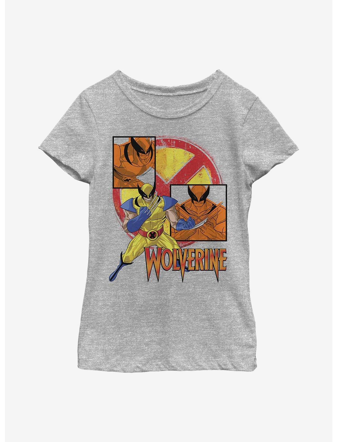 Marvel Wolverine Claw Panels Youth Girls T-Shirt, ATH HTR, hi-res