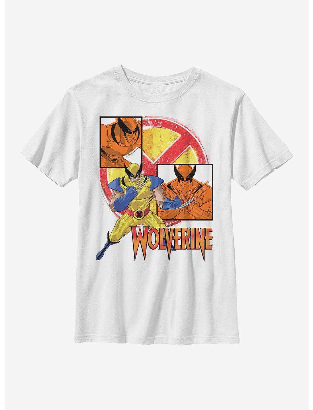 Marvel Wolverine Claw Panels Youth T-Shirt, WHITE, hi-res