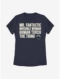 Marvel Fantastic Four Fantastic Stack Womens T-Shirt, NAVY, hi-res