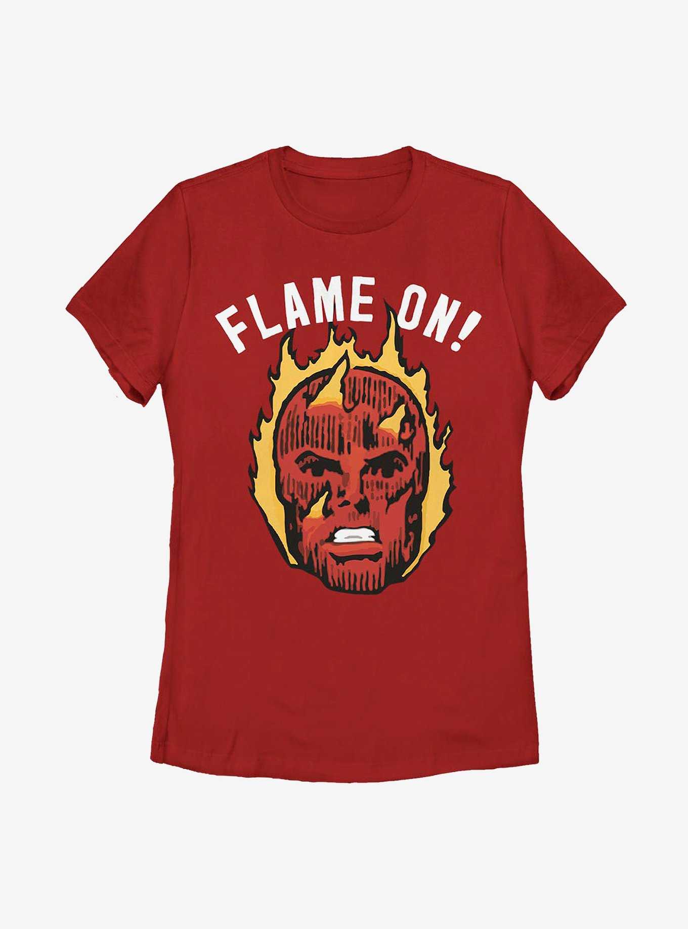 Marvel Fantastic Four Flame On Womens T-Shirt, , hi-res