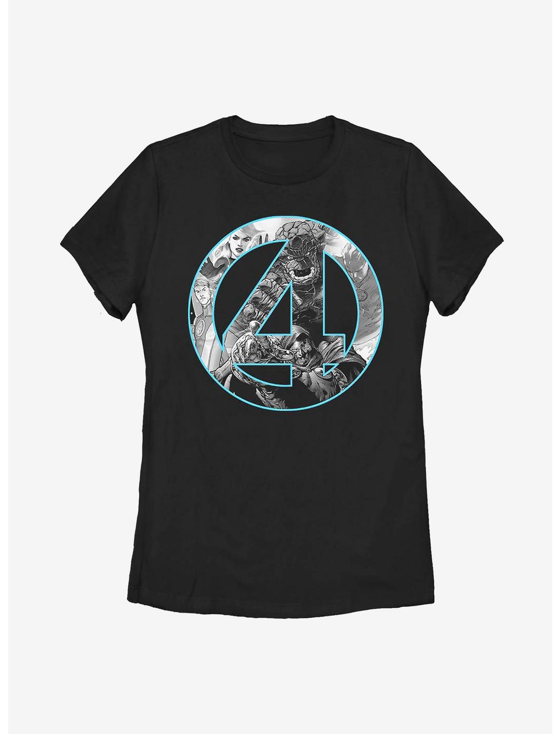 Marvel Fantastic Four Badge Womens T-Shirt, BLACK, hi-res