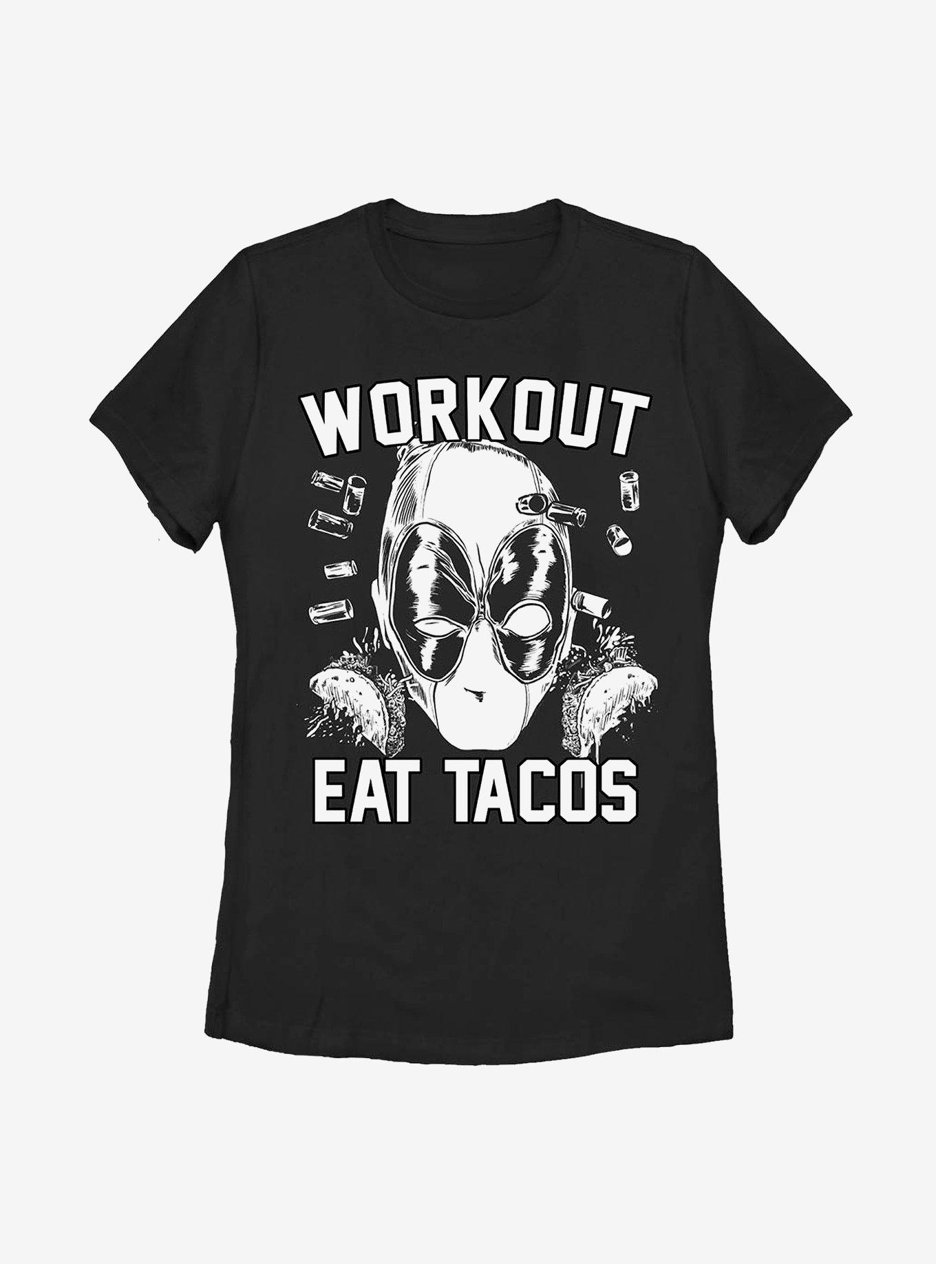 Marvel Deadpool Workout Tacos Womens T-Shirt, , hi-res