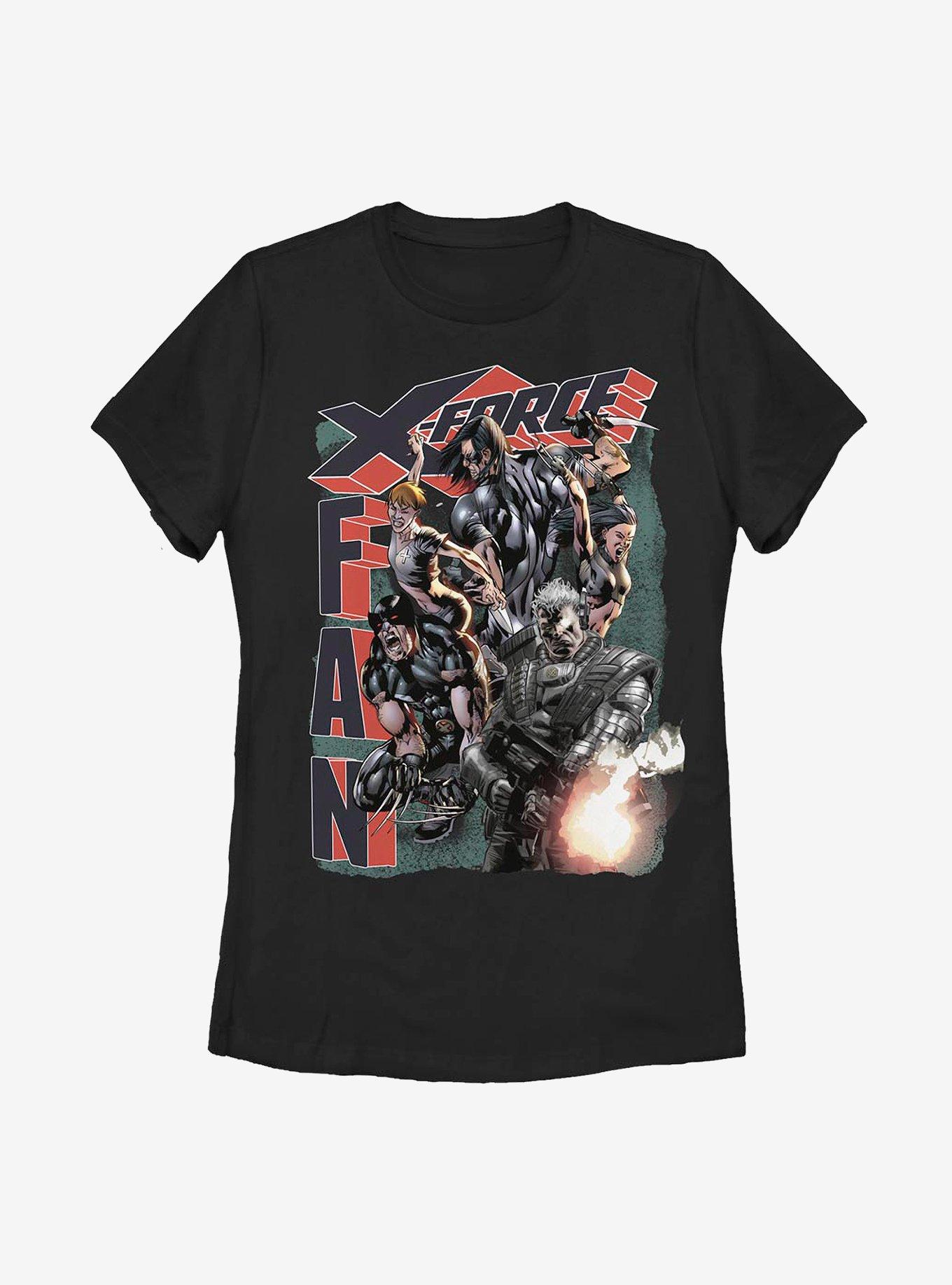 Marvel Deadpool X Force Fan Womens T-Shirt, BLACK, hi-res