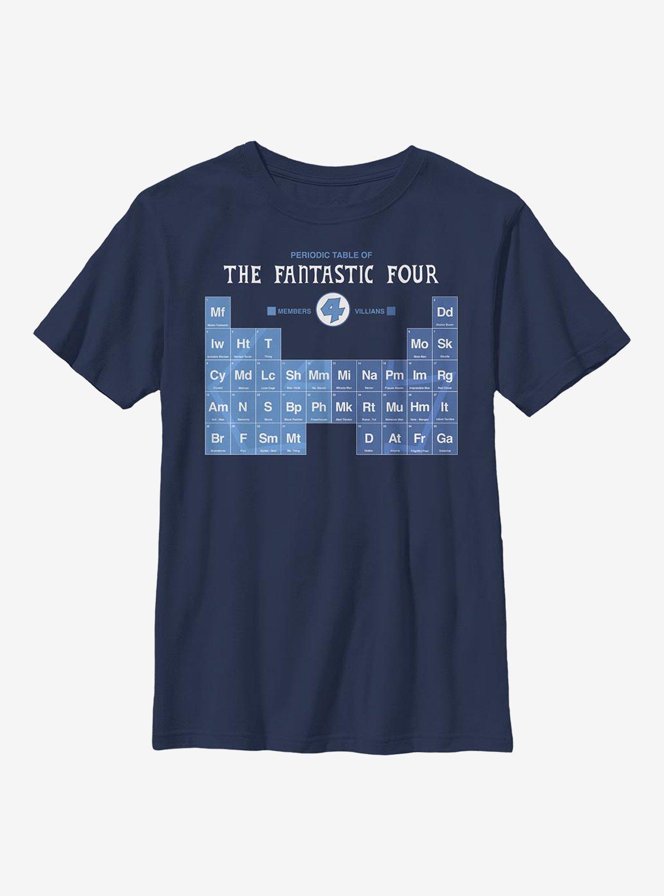 Marvel Fantastic Four Periodic FF Youth T-Shirt, NAVY, hi-res
