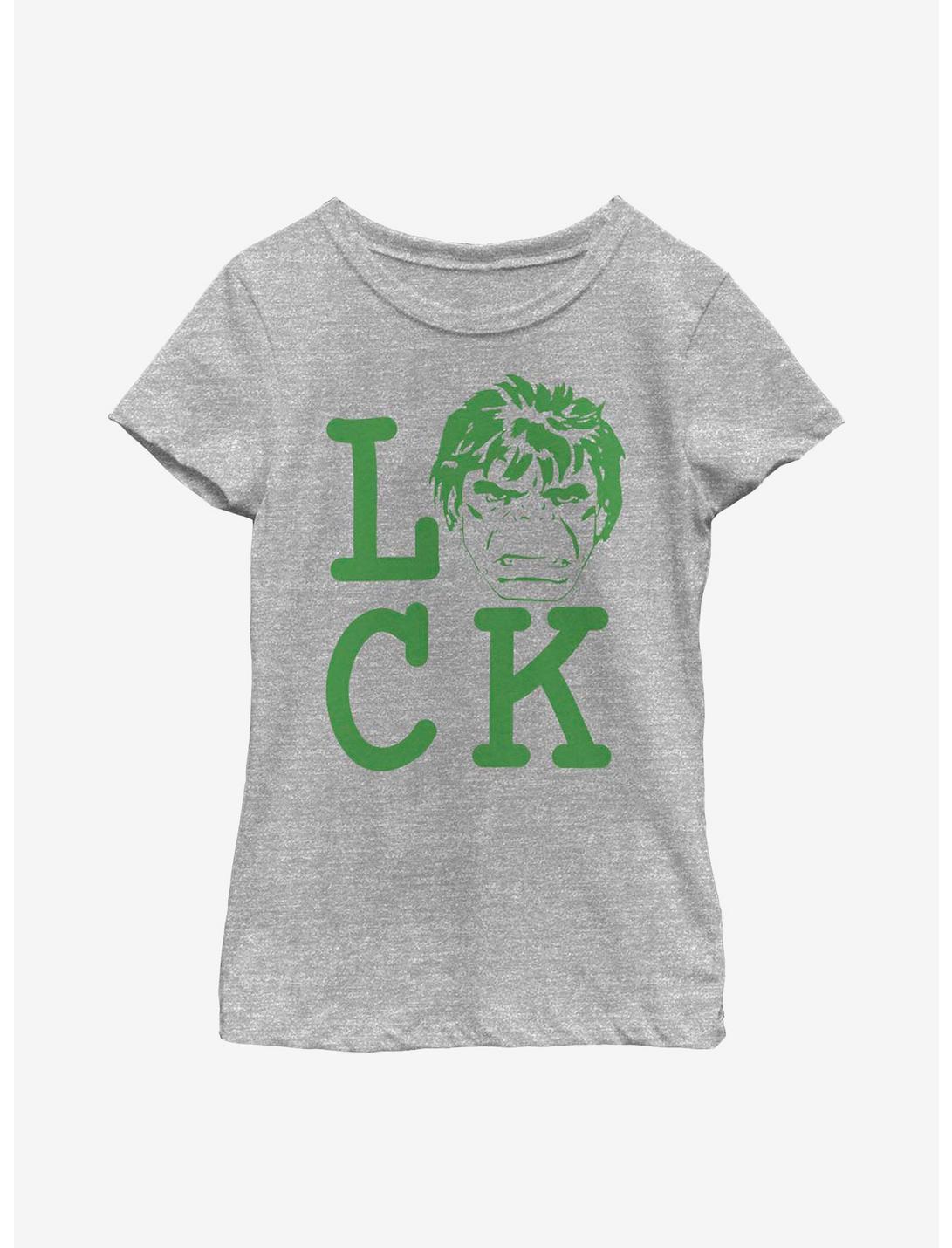 Marvel Hulk Luck Youth Girls T-Shirt, ATH HTR, hi-res