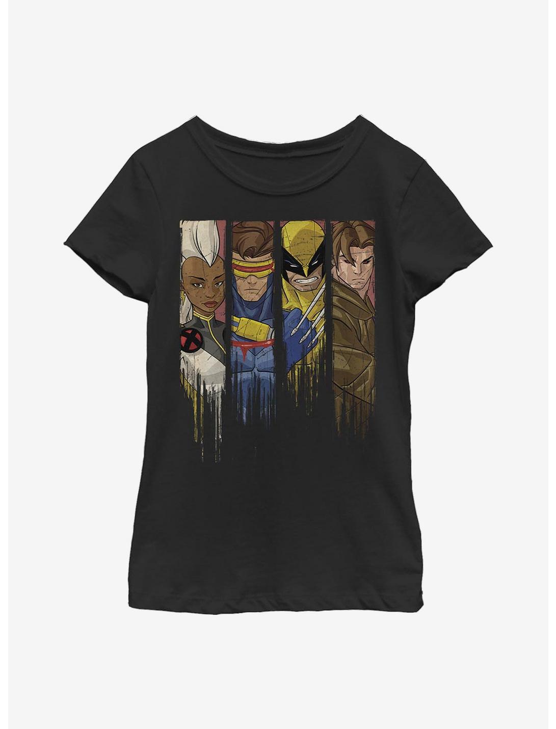 Marvel X-Men Dread Panels Youth Girls T-Shirt, BLACK, hi-res