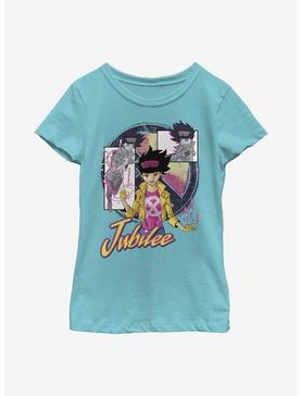 Marvel X-Men Jubilee Panels Youth Girls T-Shirt, TAHI BLUE, hi-res