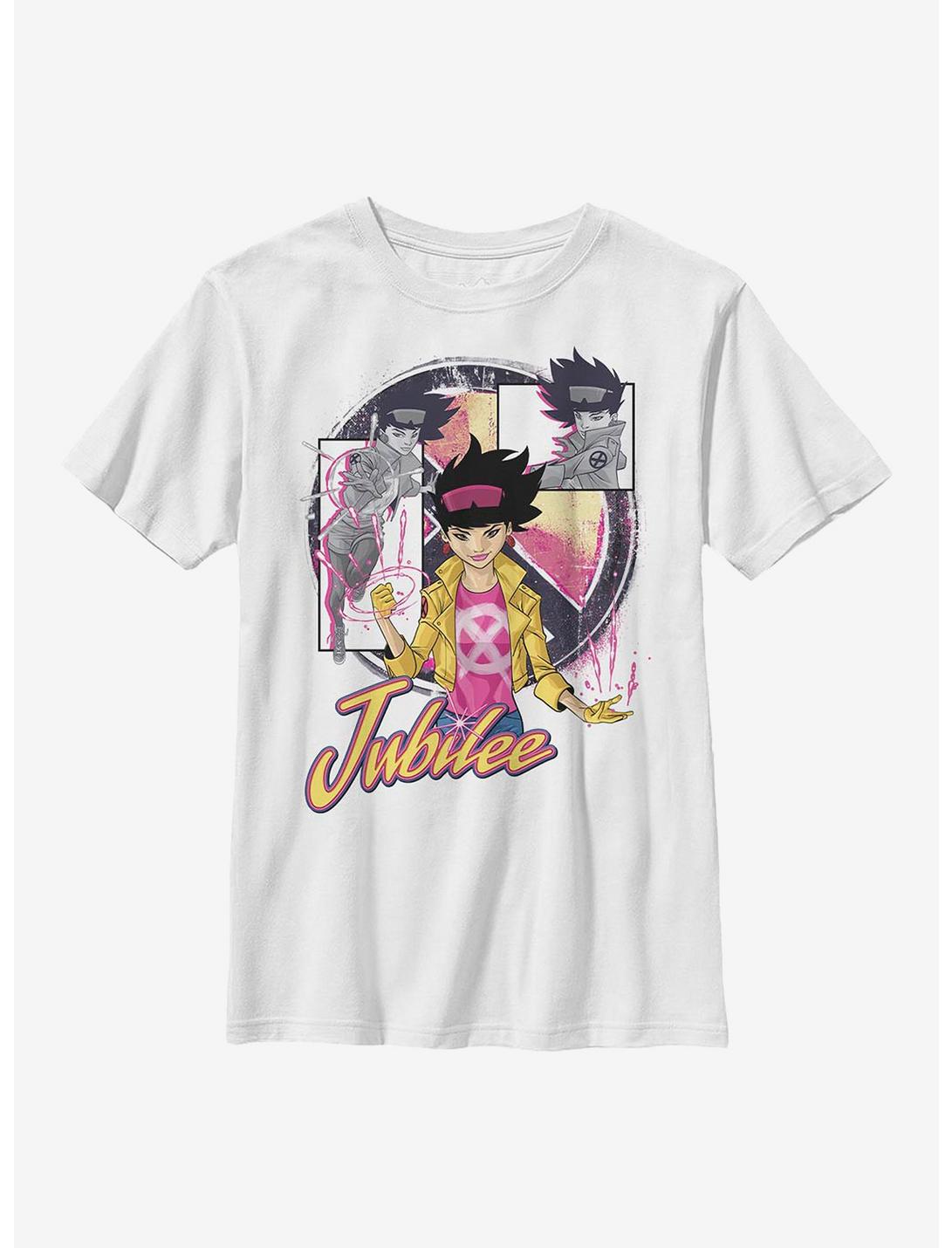 Marvel X-Men Jubilee Panels Youth T-Shirt, WHITE, hi-res