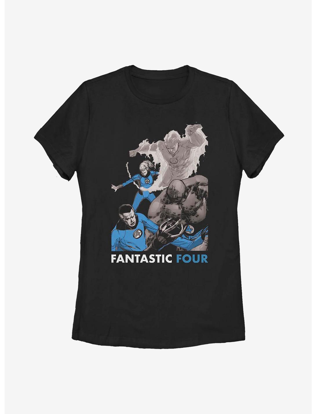 Marvel Fantastic Four The Four Womens T-Shirt, BLACK, hi-res