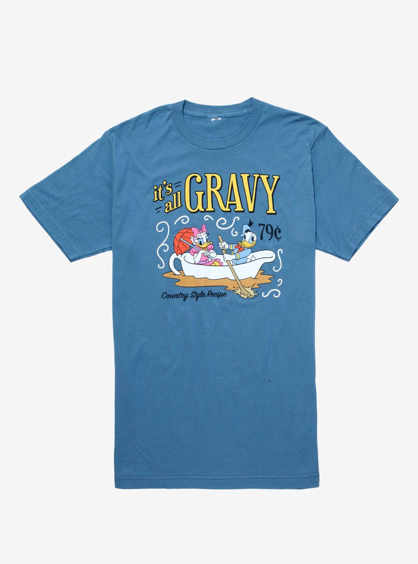Disney Donald and Daisy It's All Gravy T-Shirt - BoxLunch Exclusive, CHARCOAL, hi-res