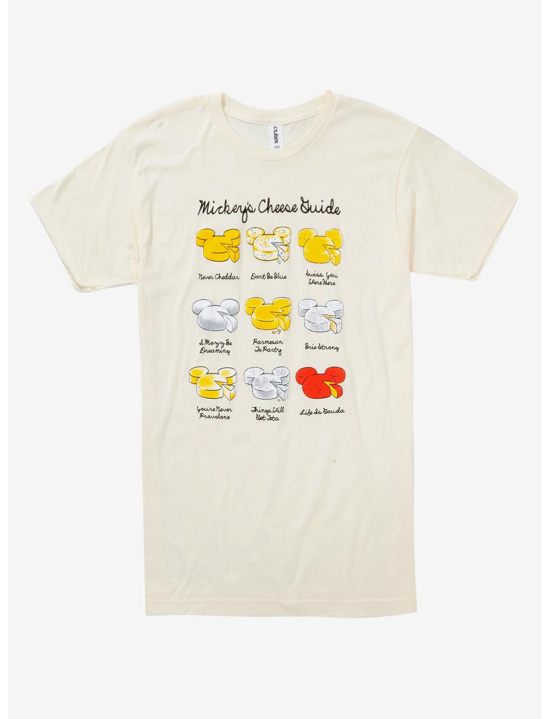 Disney Mickey's Cheese Guide Women's T-Shirt - BoxLunch Exclusive, BLACK, hi-res