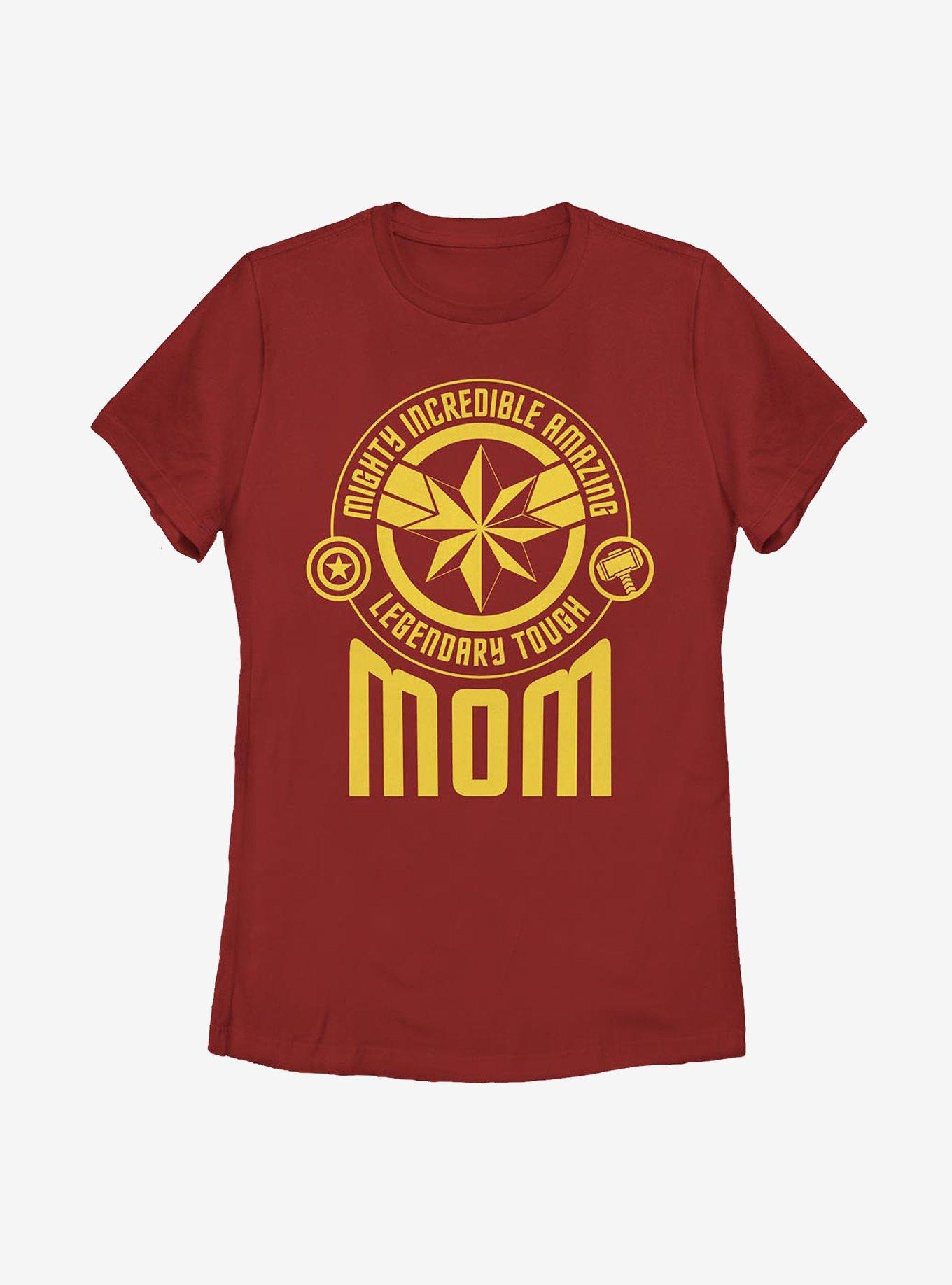 Marvel Avengers Mom Tonal Badges Womens T-Shirt, RED, hi-res