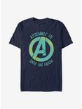 Marvel Avengers Assembling To Save T-Shirt, NAVY, hi-res