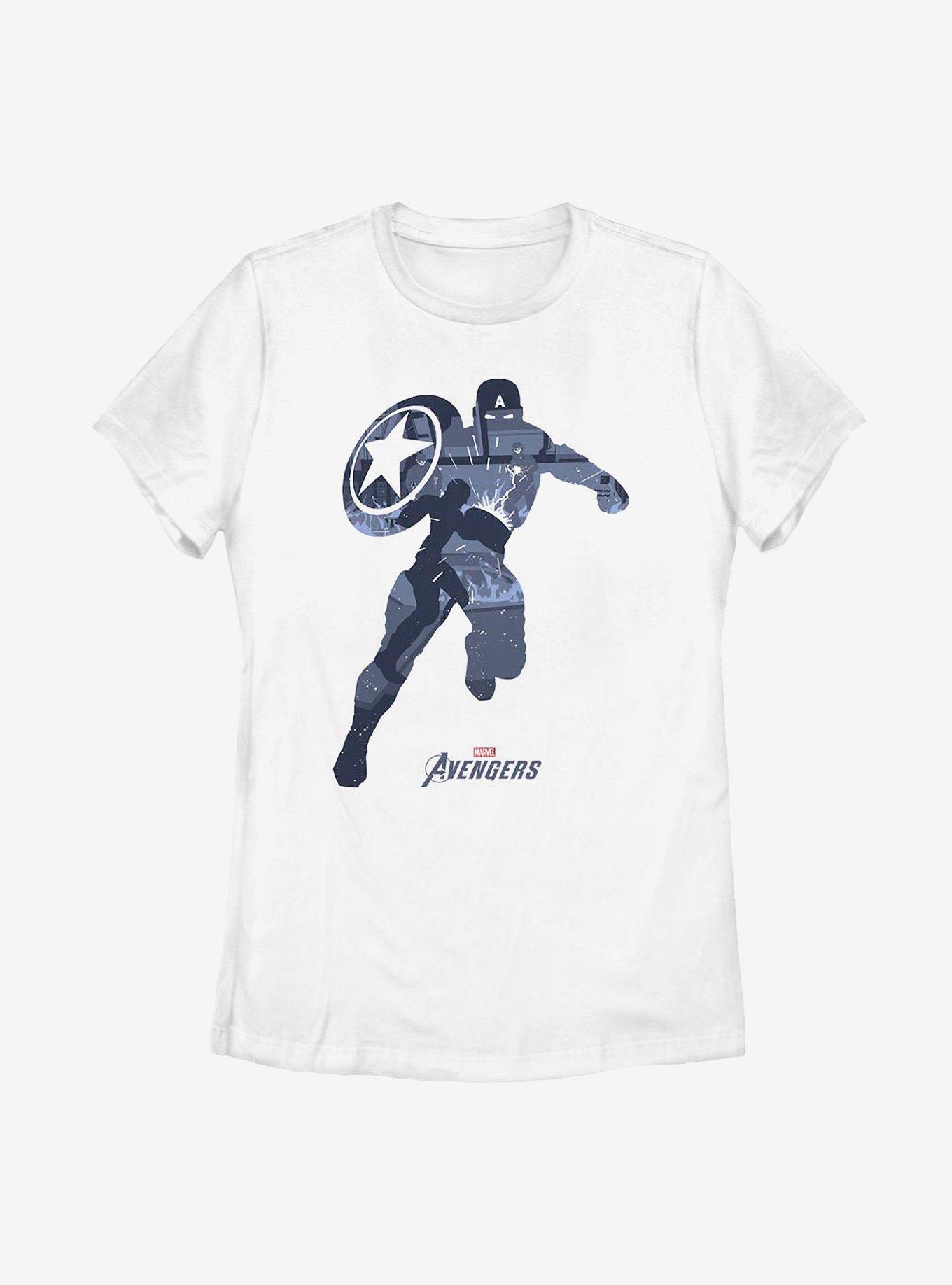 Marvel Captain America Cap Scene Womens T-Shirt, , hi-res