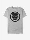 Marvel Black Panther Woodcut Panther T-Shirt, SILVER, hi-res