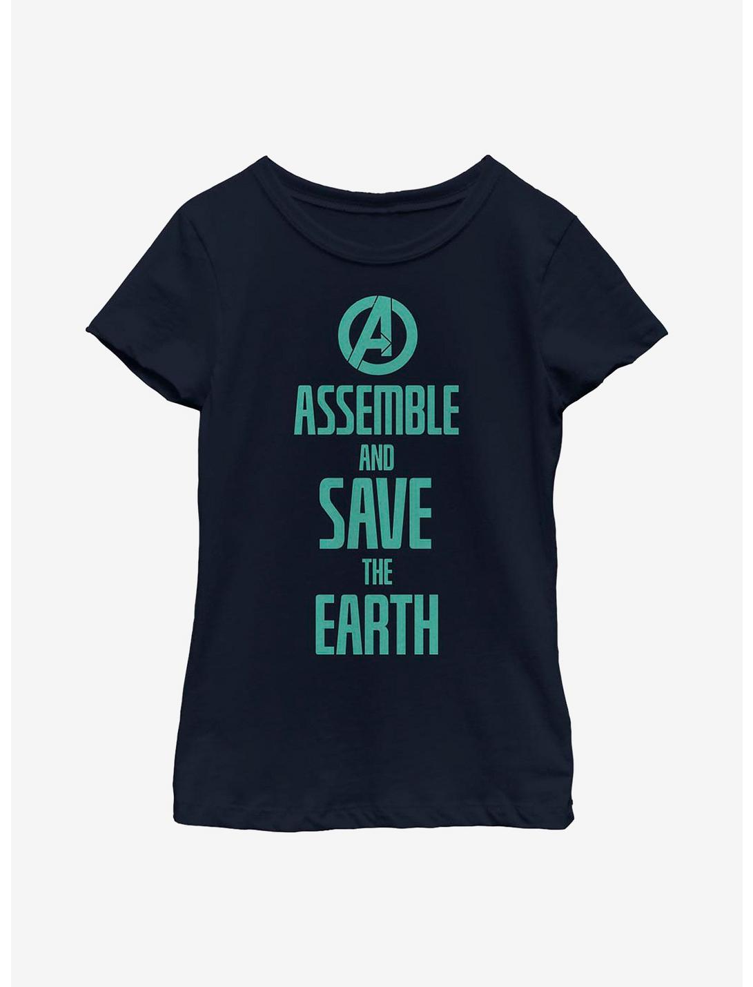 Marvel Avengers Assemble Youth Girls T-Shirt, NAVY, hi-res