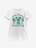 Marvel Avengers Team Earth Day Youth Girls T-Shirt, WHITE, hi-res