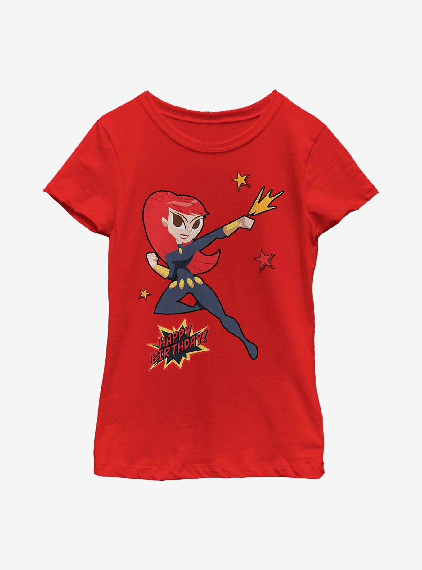 Marvel Black Widow Birthday Youth Girls T-Shirt, , hi-res