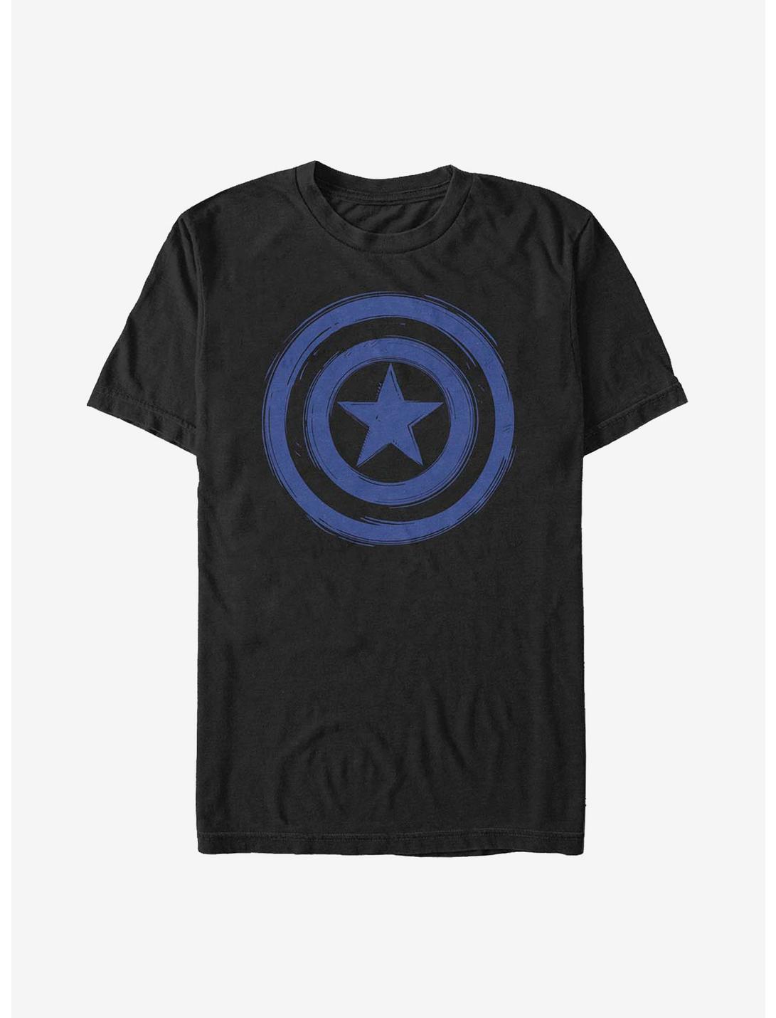 Marvel Captain America Woodcut Cap America T-Shirt, BLACK, hi-res