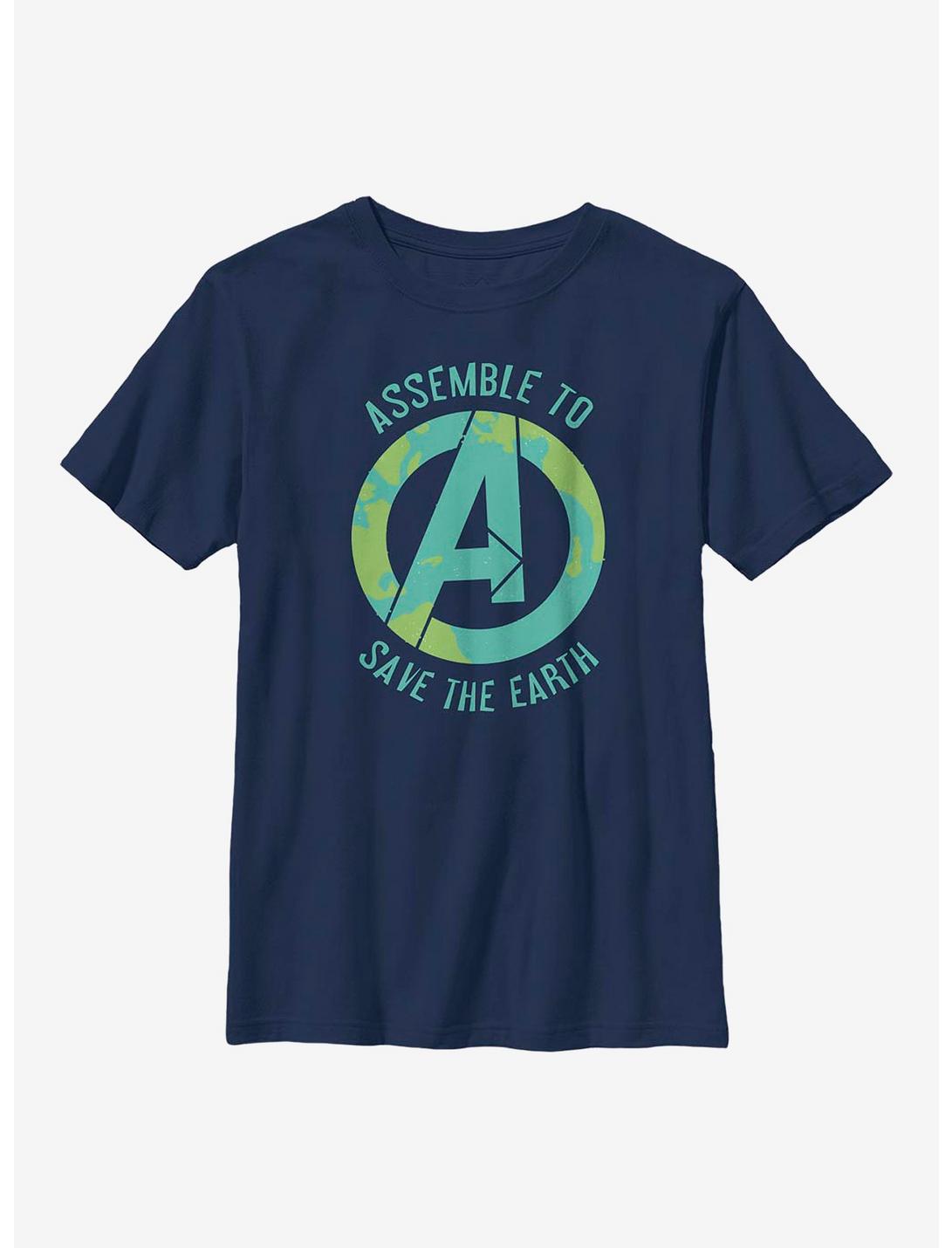 Marvel Avengers Assembling To Save Youth T-Shirt, NAVY, hi-res