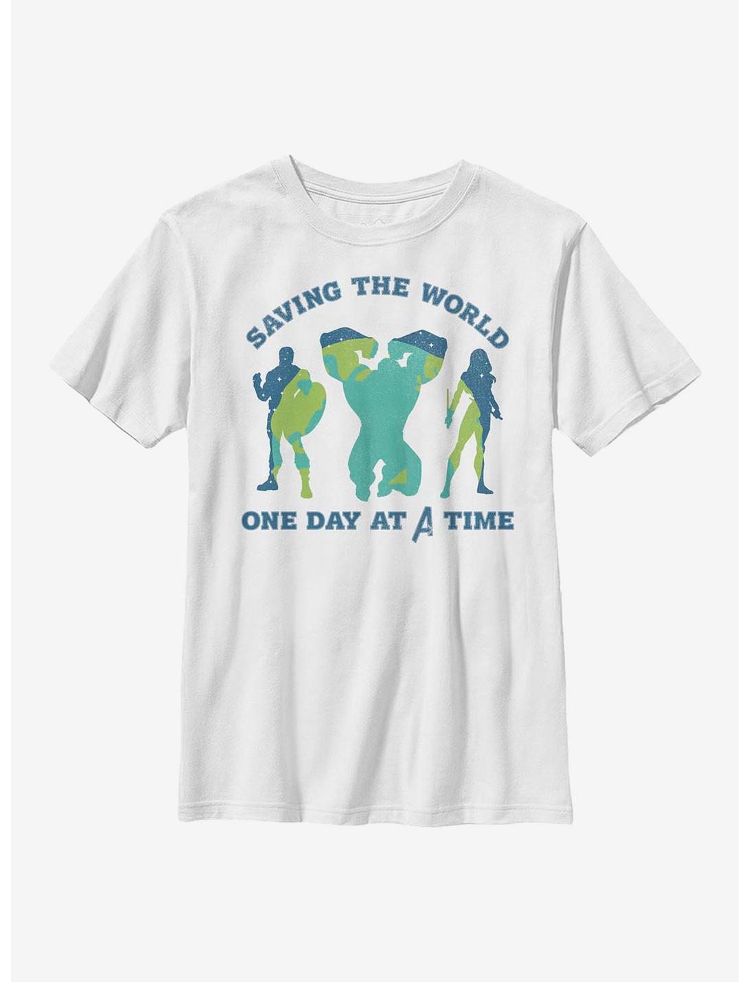 Marvel Avengers Team Earth Day Youth T-Shirt, WHITE, hi-res