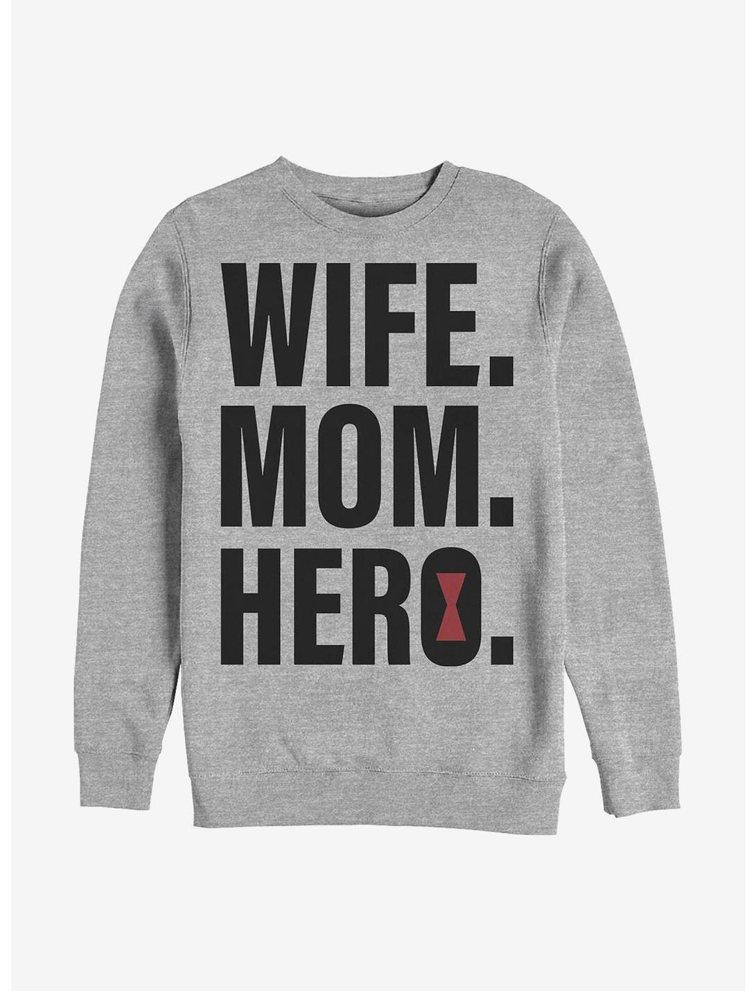Marvel Black Widow Wife Mom Black Widow Sweatshirt, ATH HTR, hi-res
