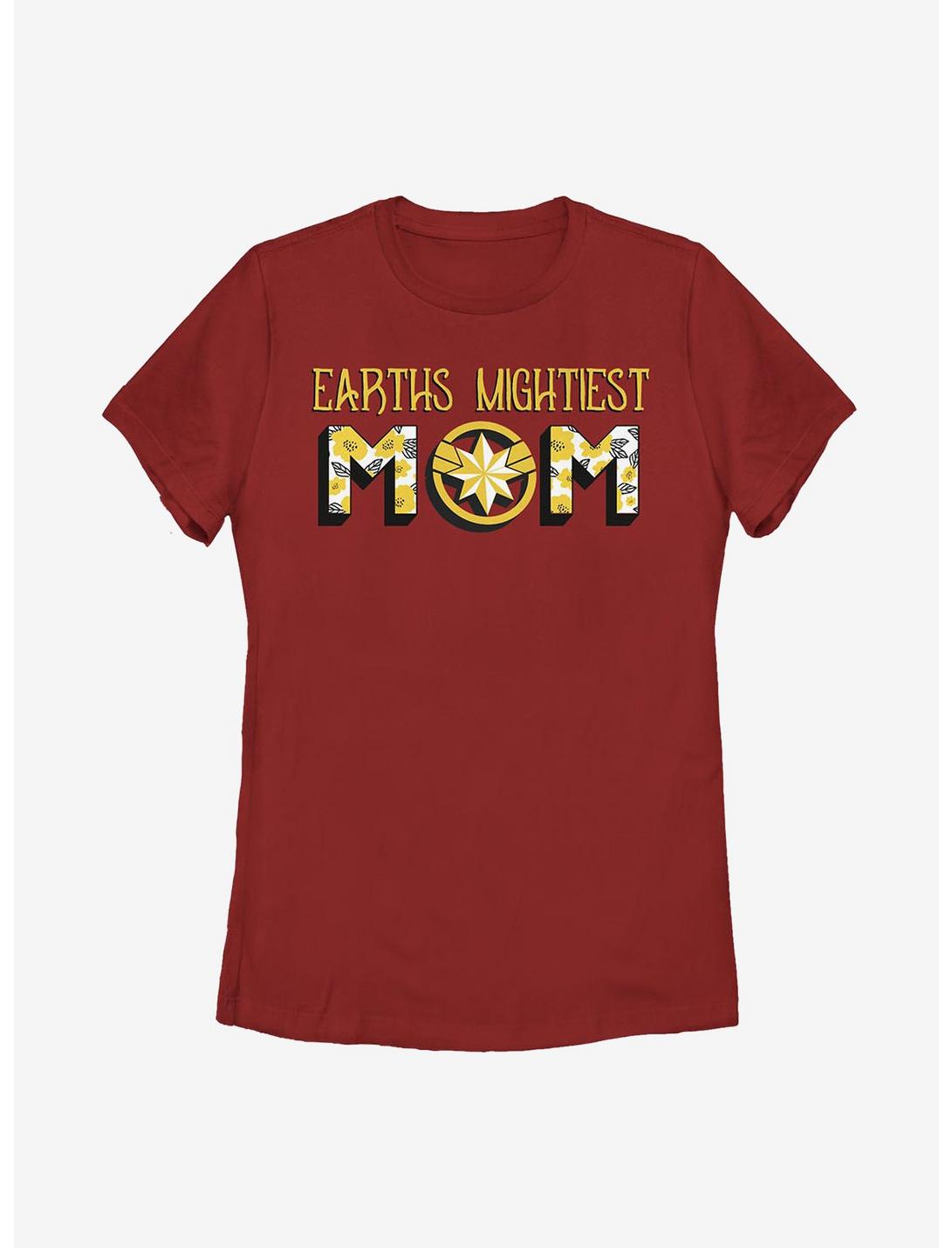 Marvel Captain Marvel Earth's Mightiest Mom Womens T-Shirt, RED, hi-res