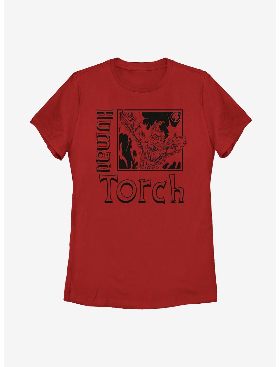 Marvel Fantastic Four Torch Pose Womens T-Shirt, RED, hi-res