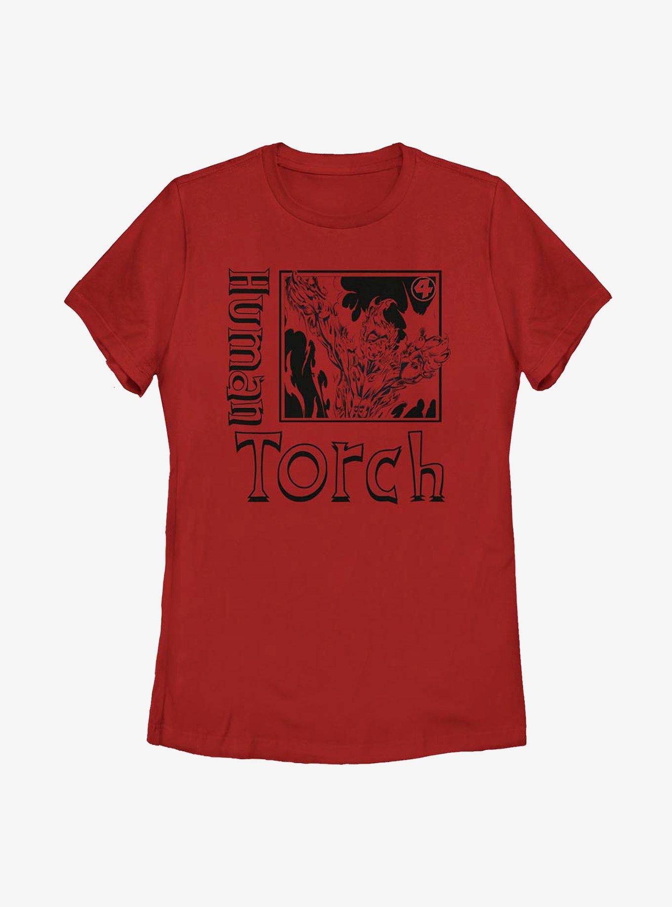 Marvel Fantastic Four Torch Pose Womens T-Shirt, RED, hi-res