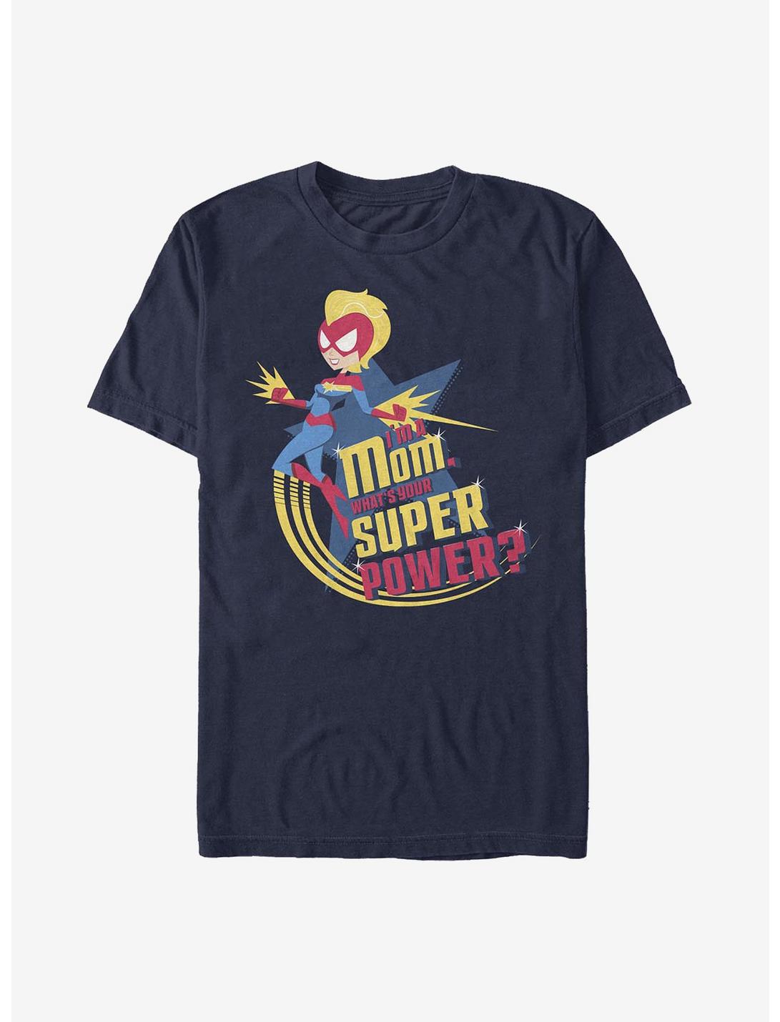 Marvel Captain Marvel Super Power Mom Marvel T-Shirt, NAVY, hi-res