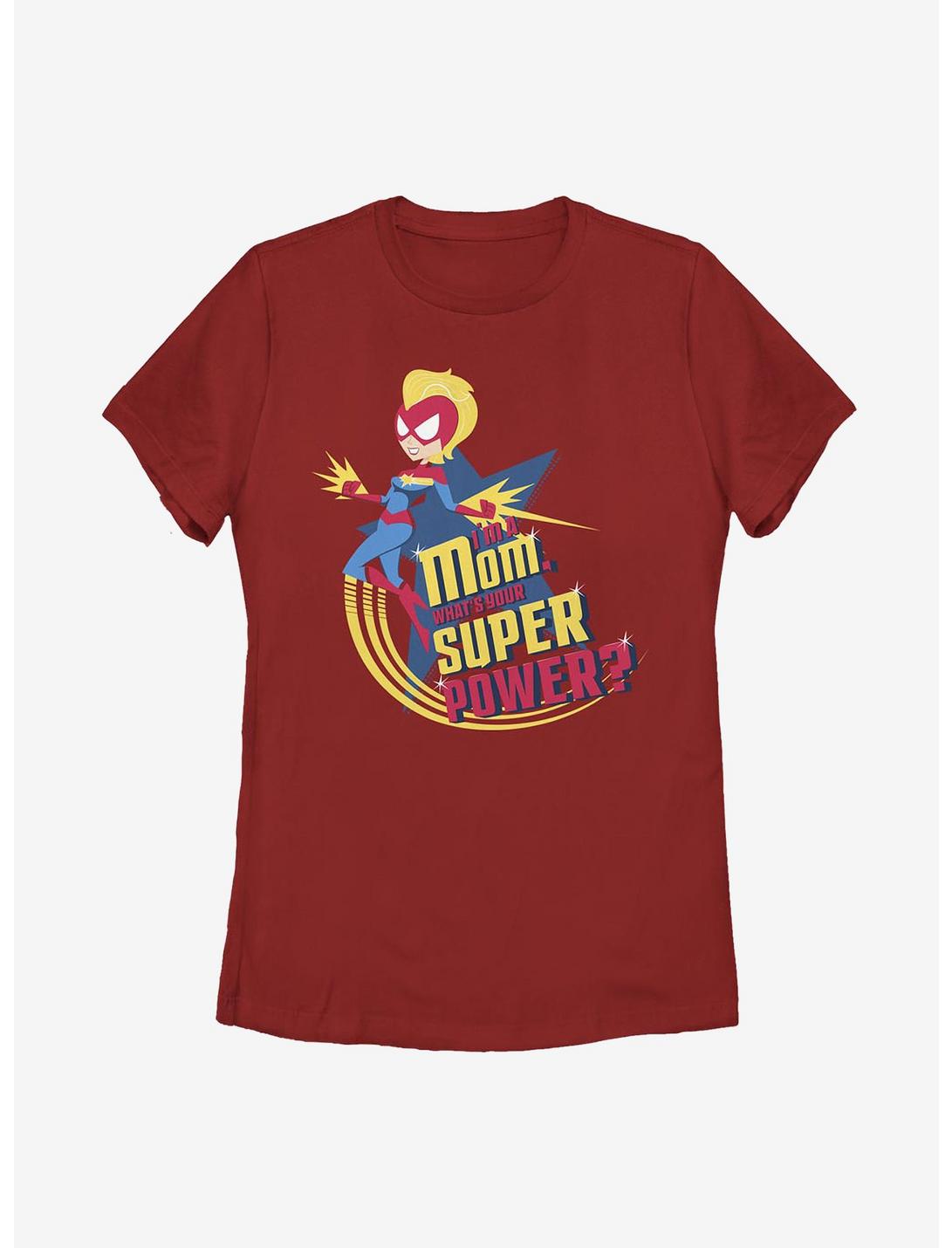 Marvel Captain Marvel Super Power Mom Marvel Womens T-Shirt, RED, hi-res