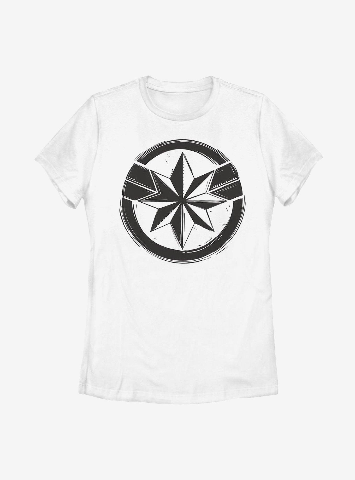 Marvel Captain Marvel Woodcut Marvel Womens T-Shirt, , hi-res
