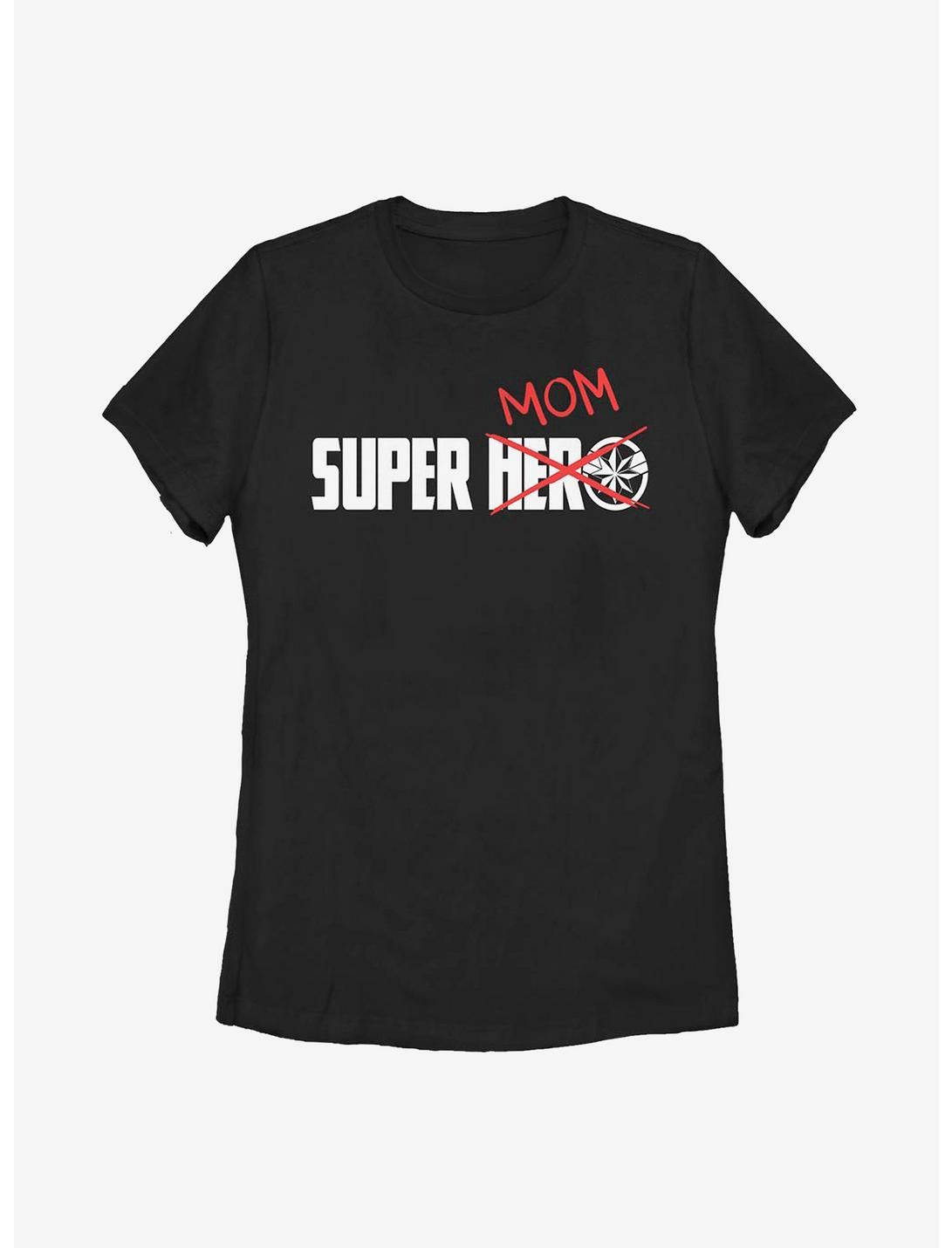 Marvel Captain Marvel Super Mom Doodle Womens T-Shirt, BLACK, hi-res