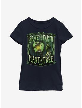 Marvel Guardians Of The Galaxy Groot Trees Save Earth Youth Girls T-Shirt, NAVY, hi-res