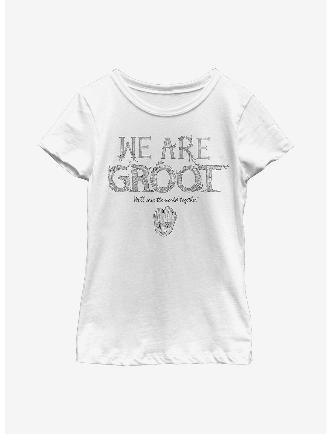 Marvel Guardians Of The Galaxy Grow Together Youth Girls T-Shirt, WHITE, hi-res